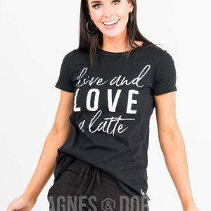 Agnes & Dora™ Graphic Tee Live and Love a Latte